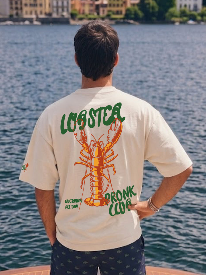Lobster Men Printed Oversized T-Shirt