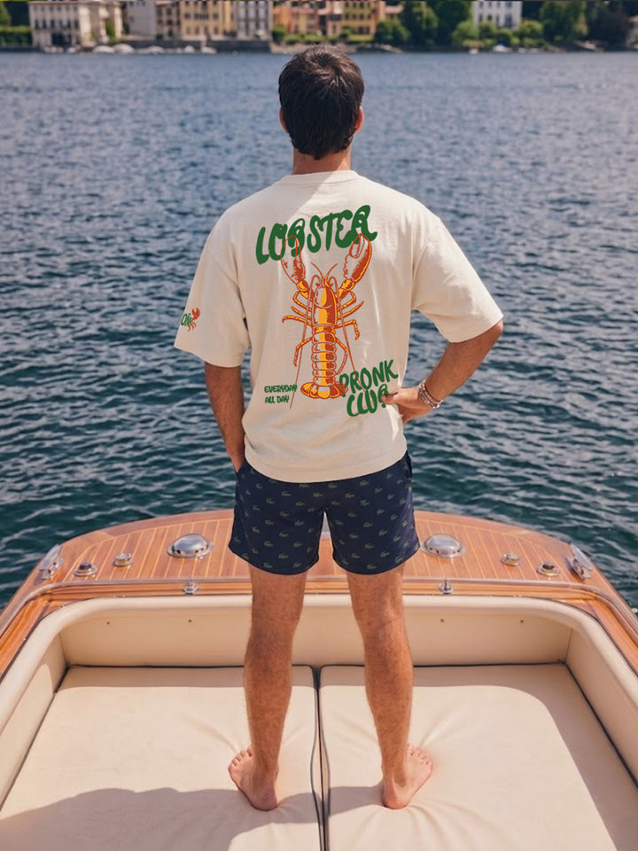 Lobster Men Printed Oversized T-Shirt