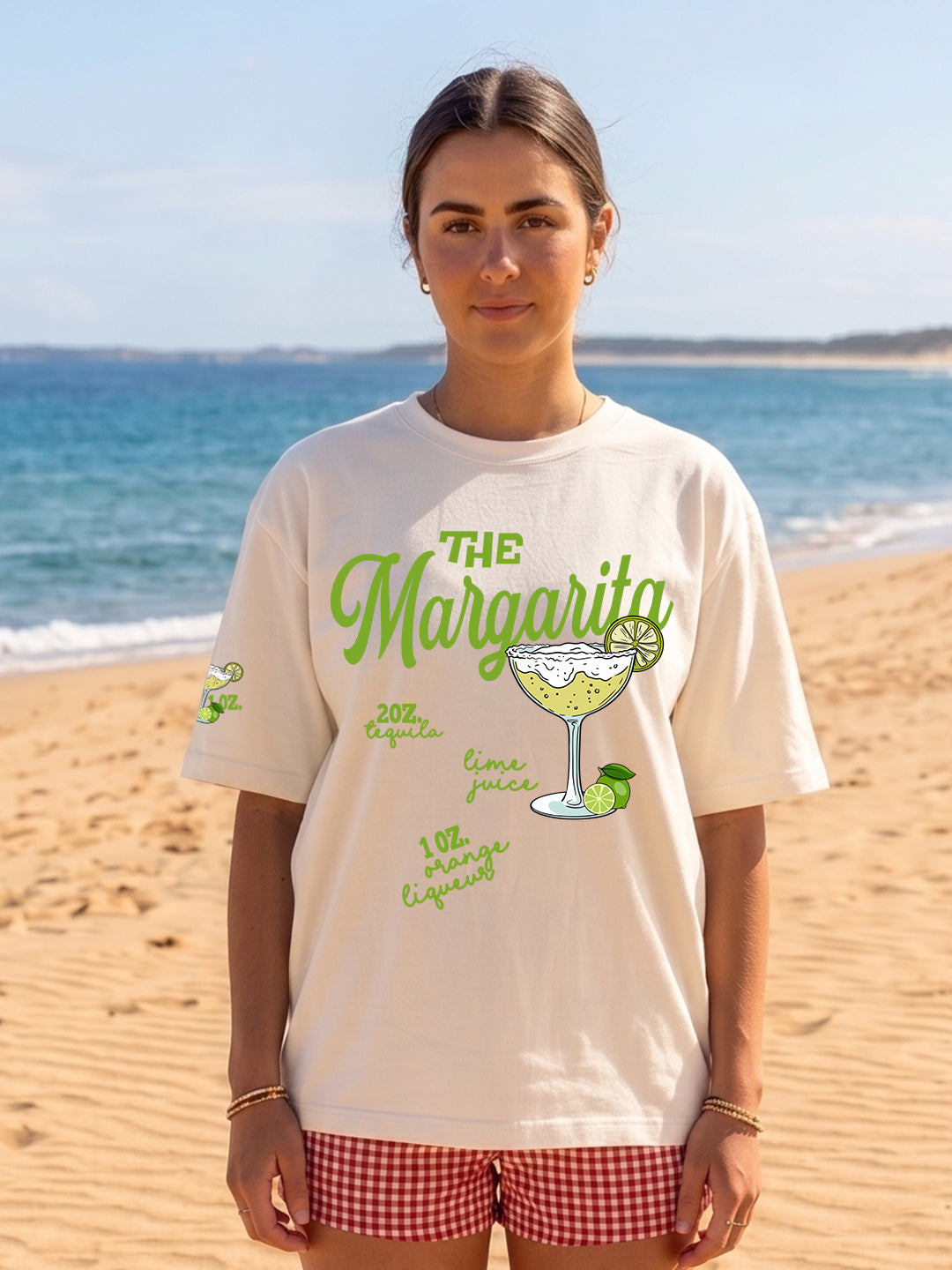 The Margarita Women Printed Oversized T-Shirt