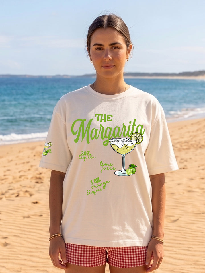 The Margarita Women Printed Oversized T-Shirt
