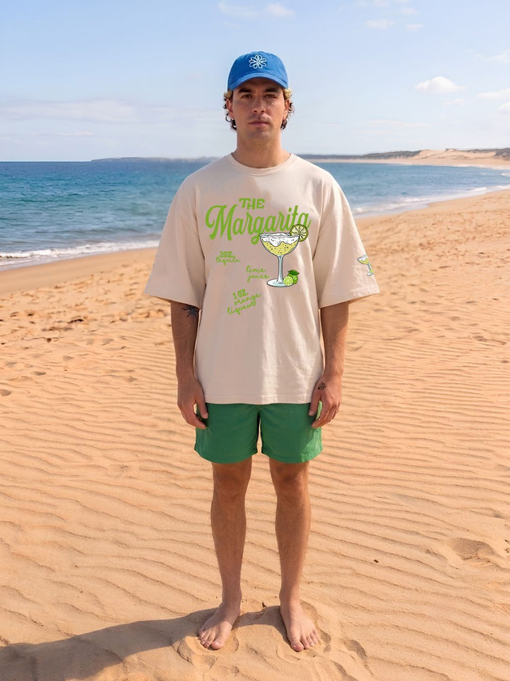 The Margarita Men Printed Oversized T-Shirt