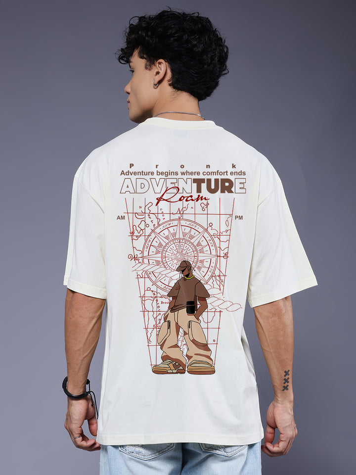 OFFTRACK Men Printed Oversized T-Shirt
