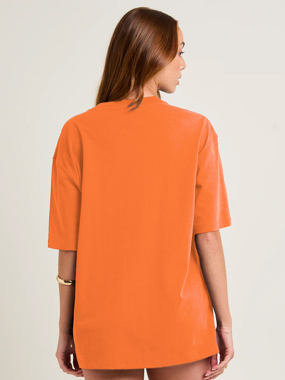 STAY GROOVY Women Graphic Oversized Printed T-Shirt