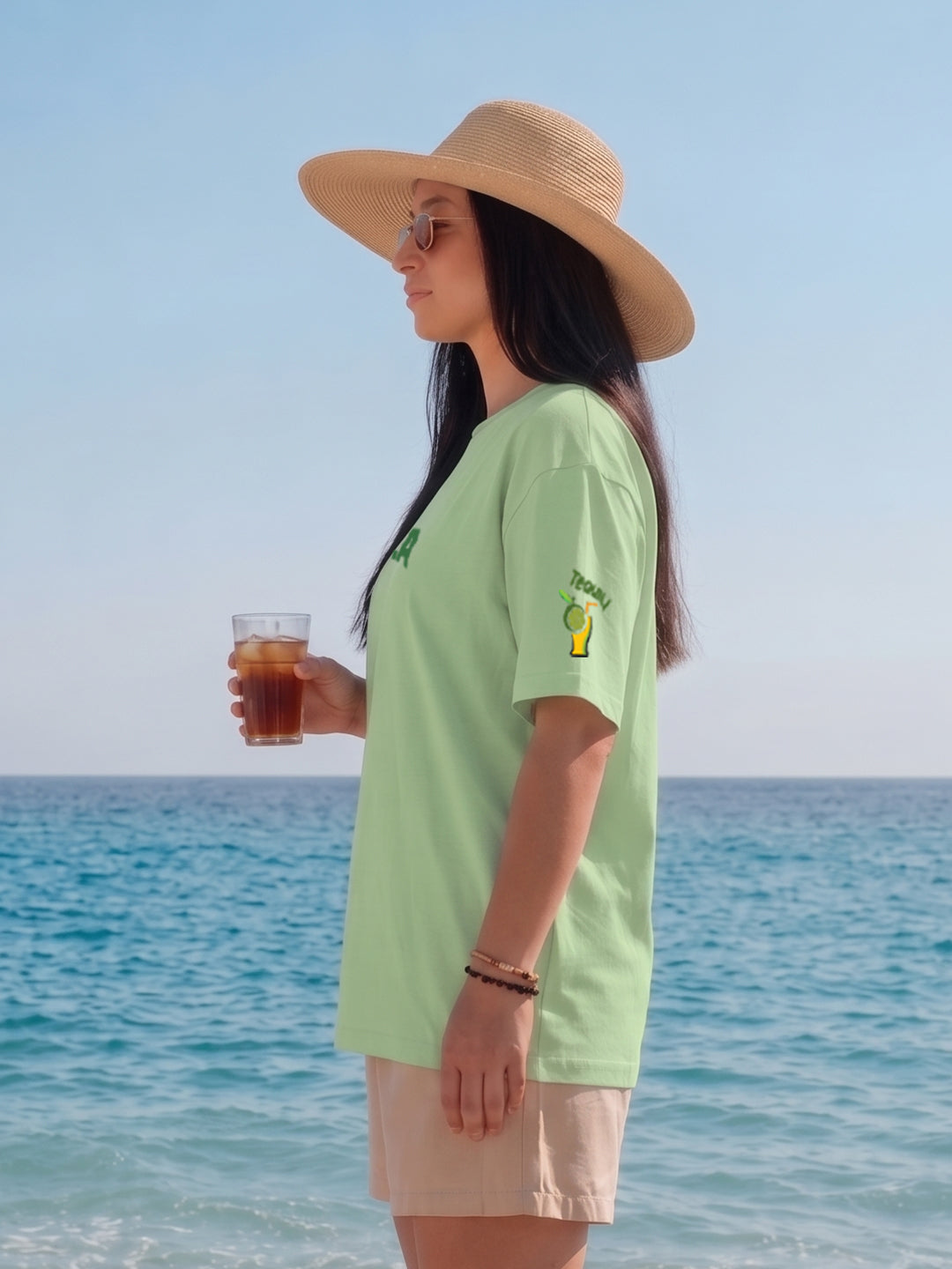 Tequila Women Printed Oversized T-Shirt