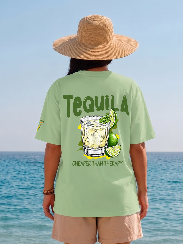 Tequila Women Printed Oversized T-Shirt