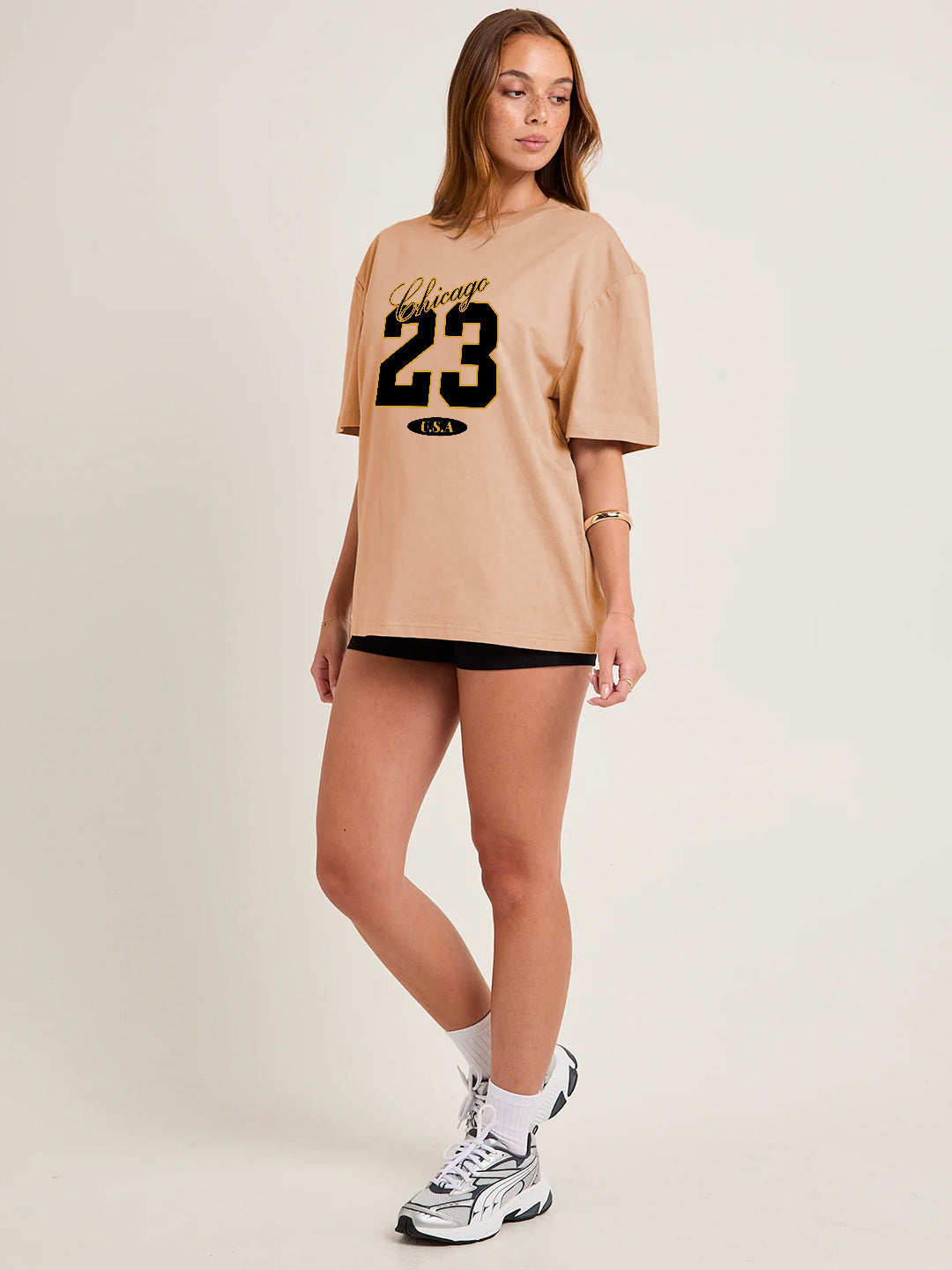 STATEPLAY 23 Women Graphic Oversized Printed T-Shirt