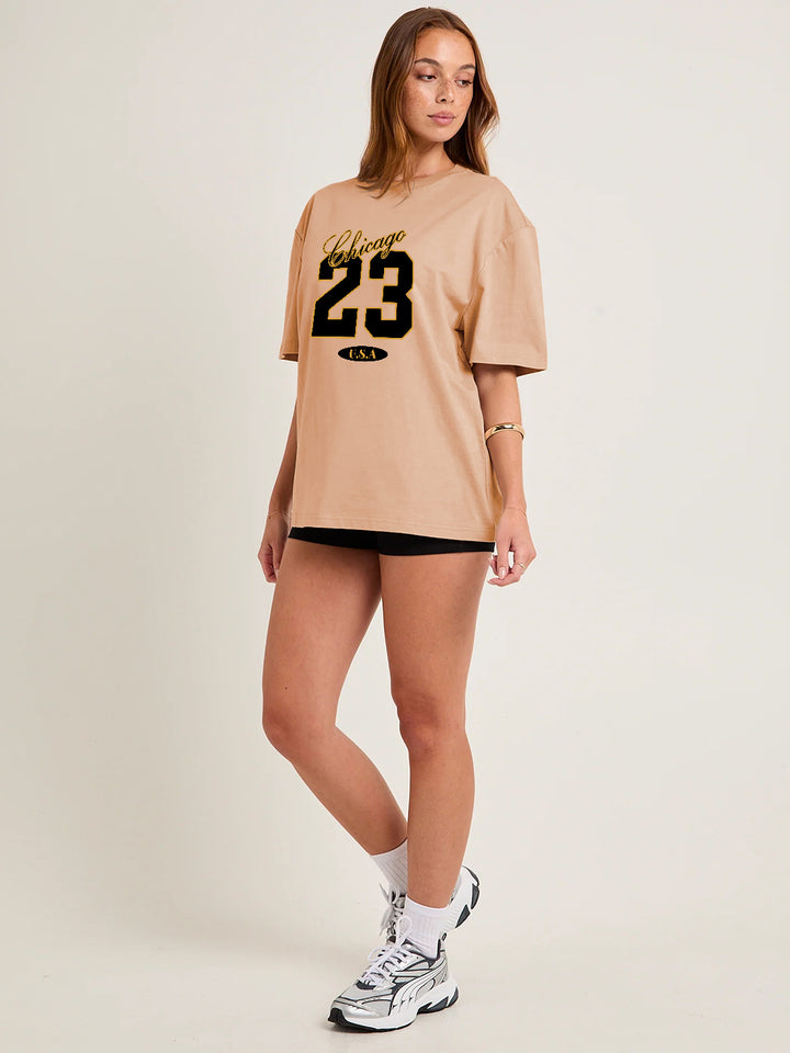 STATEPLAY 23 Women Graphic Oversized Printed T-Shirt