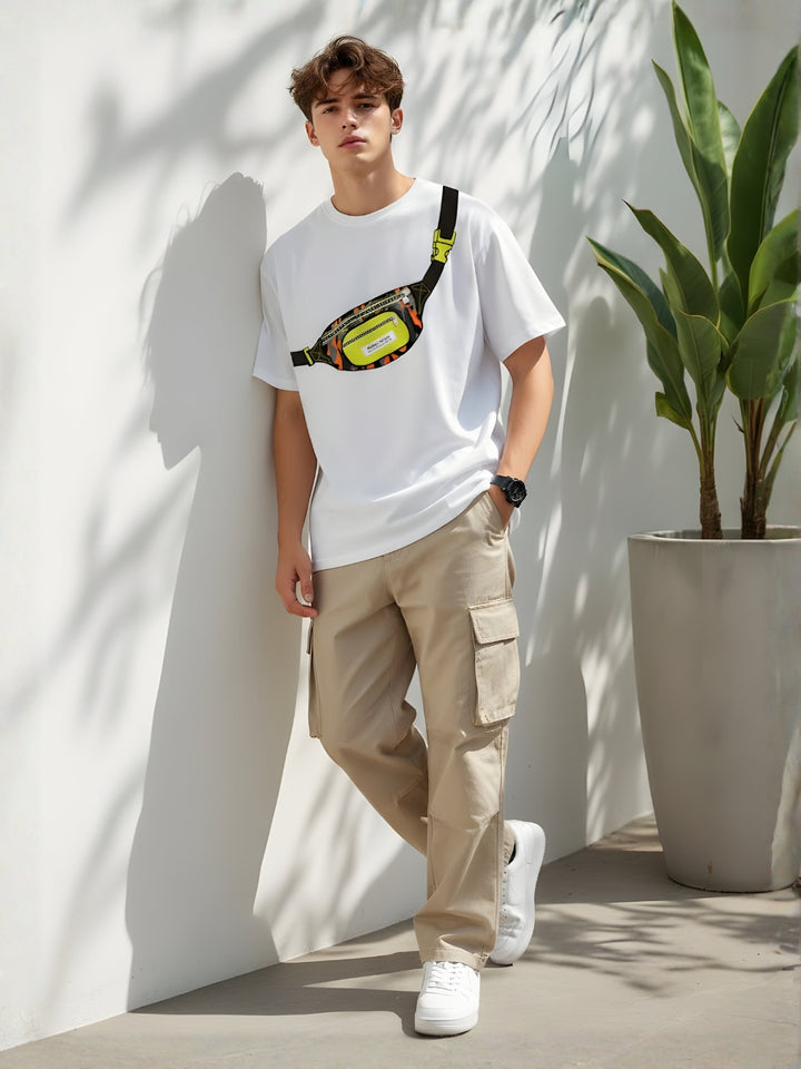 PRONK BAG Men Printed Oversized T-Shirt