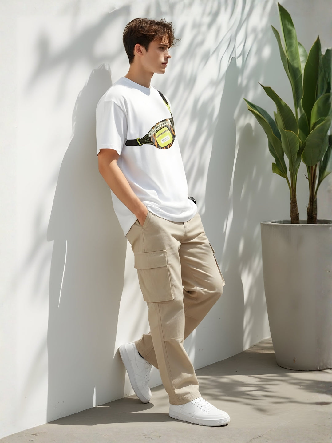 PRONK BAG Men Printed Oversized T-Shirt
