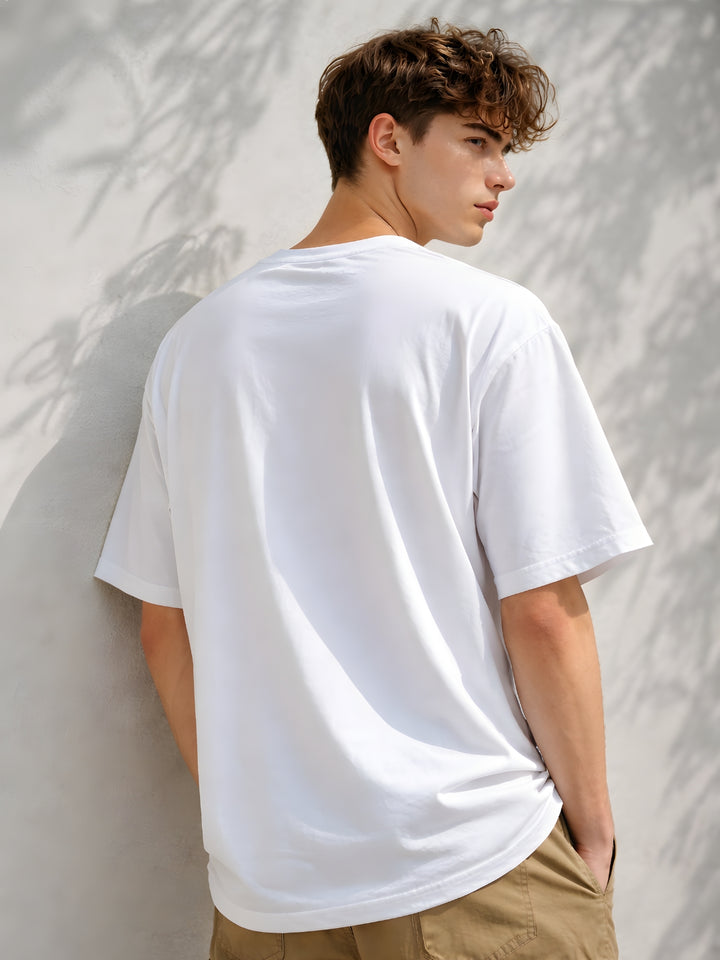 NOOB FOR YOU Men Printed Oversized T-Shirt