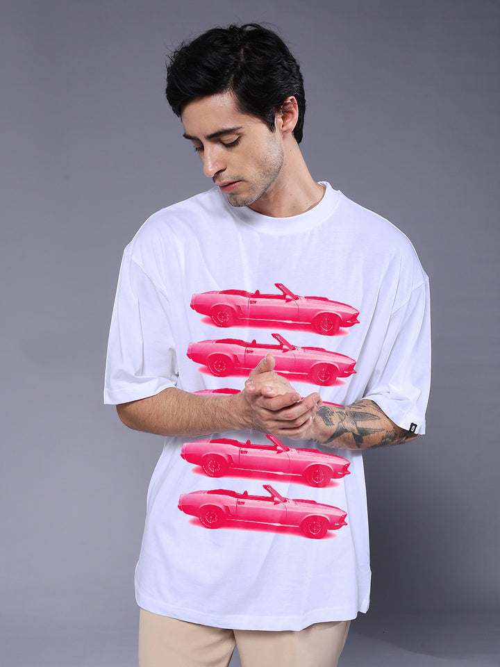 VELOCITY VIBES YOU Men Printed Oversized T-Shirt