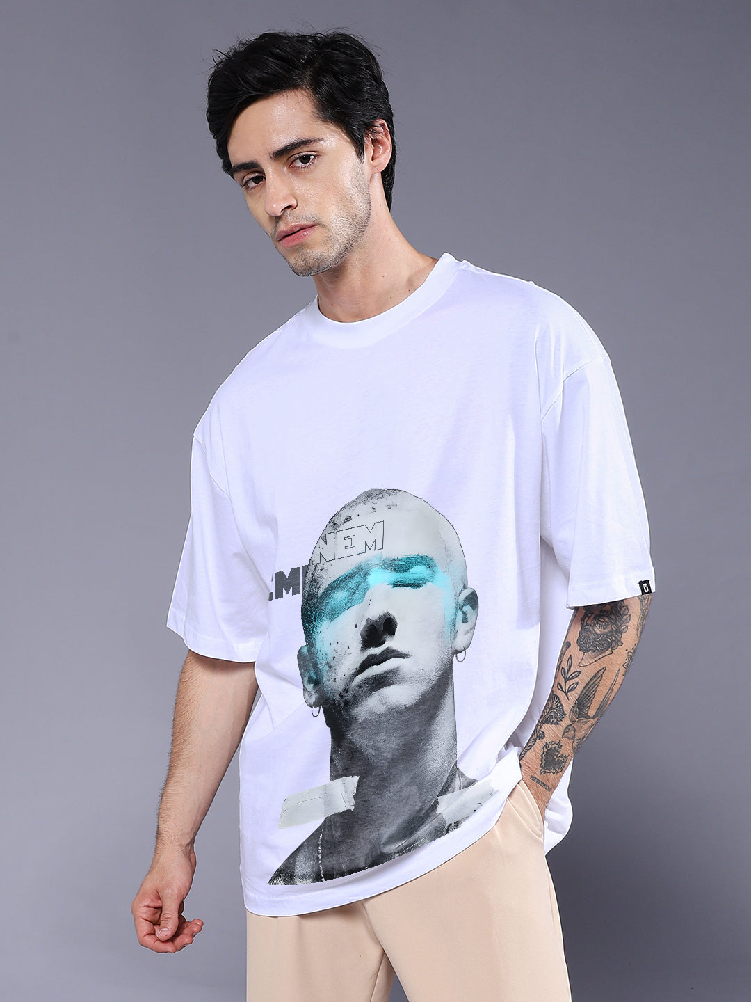URBAN ICON YOU Men Printed Oversized T-Shirt