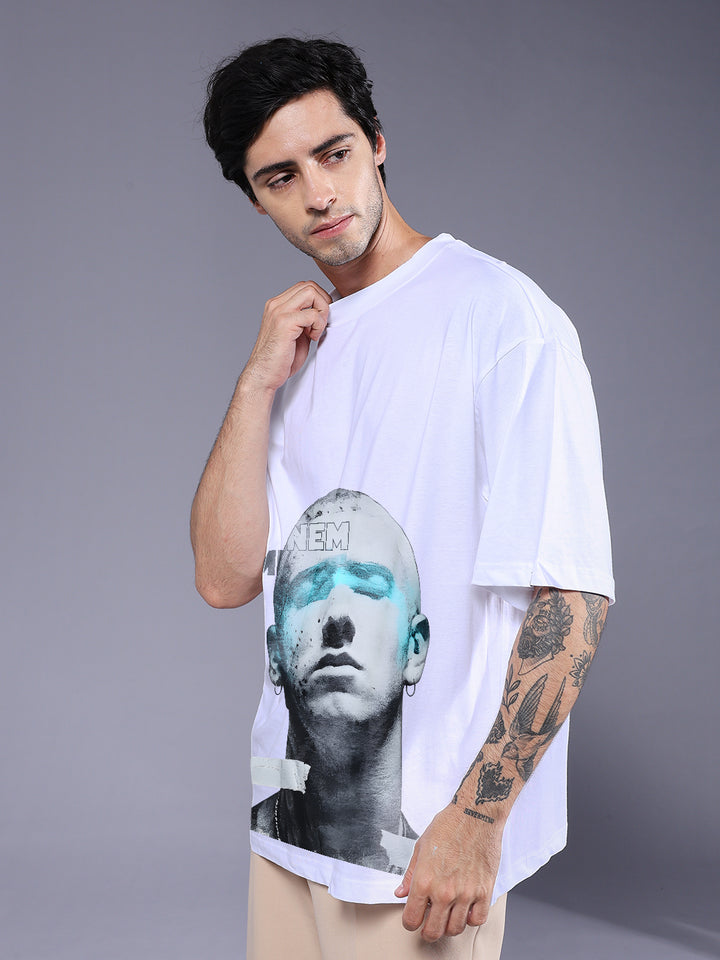 URBAN ICON YOU Men Printed Oversized T-Shirt