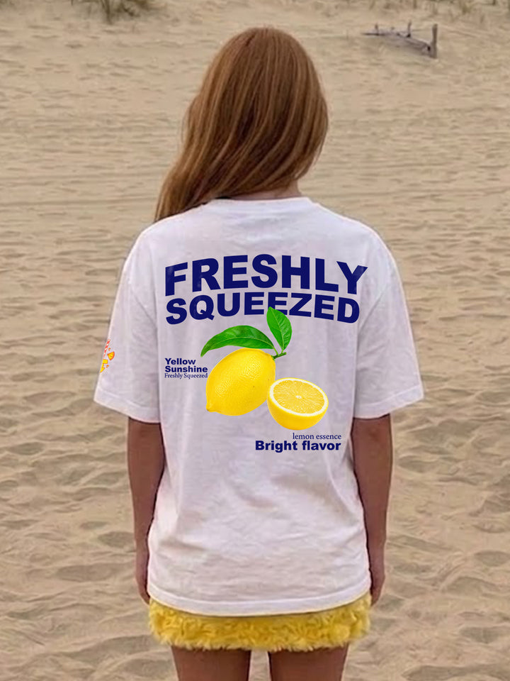 Squeezed  Lemon Women Printed Oversized T-Shirt