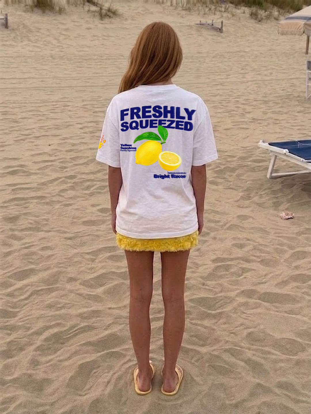 Squeezed  Lemon Women Printed Oversized T-Shirt