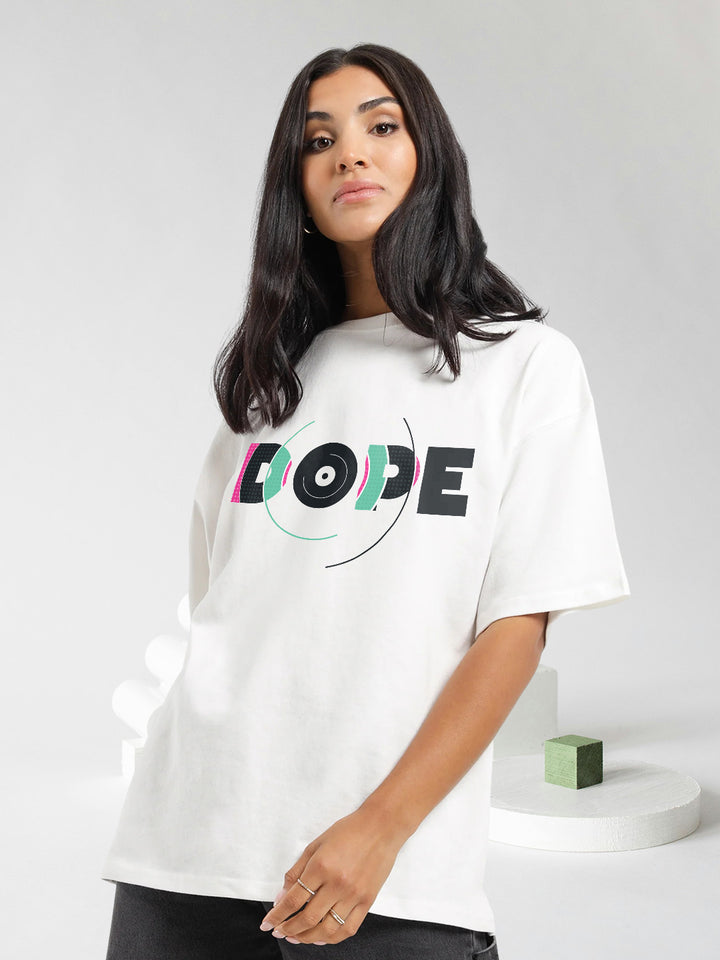 DOPE Women Printed Oversized T-Shirt