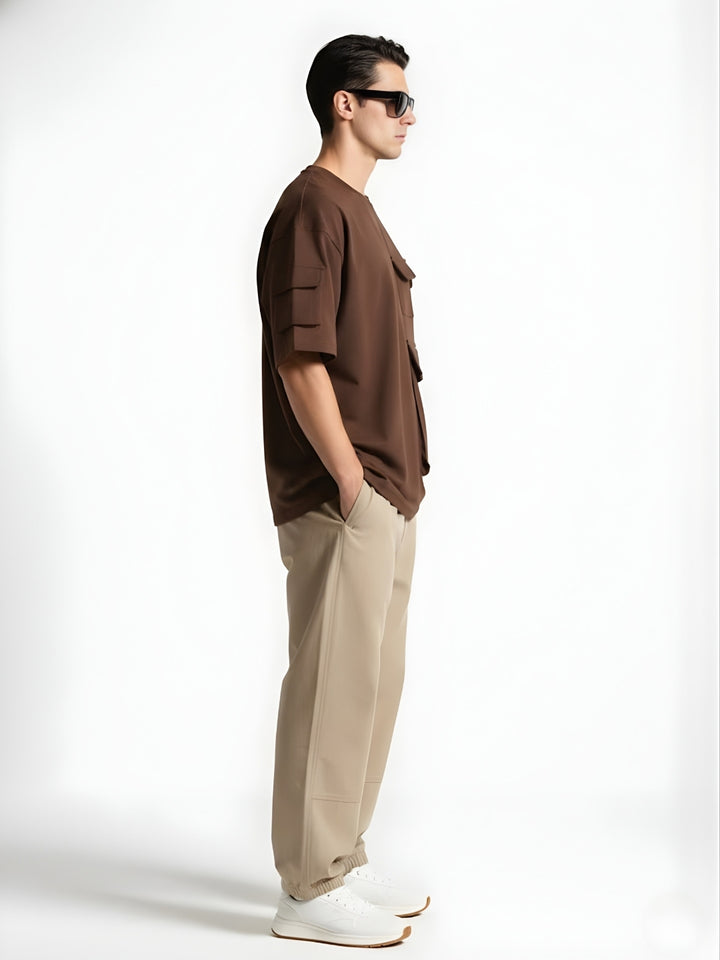 Cargo T-Shirt For Men - Cocoa