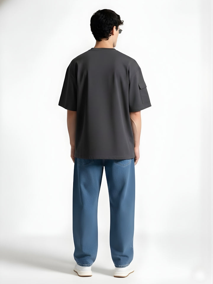 Cargo T-Shirt For Men - Dark Grey
