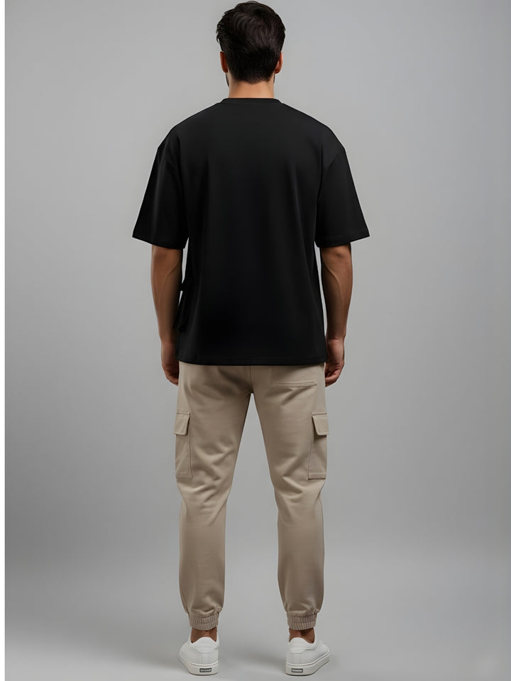 Cargo T-Shirt For Men - Black