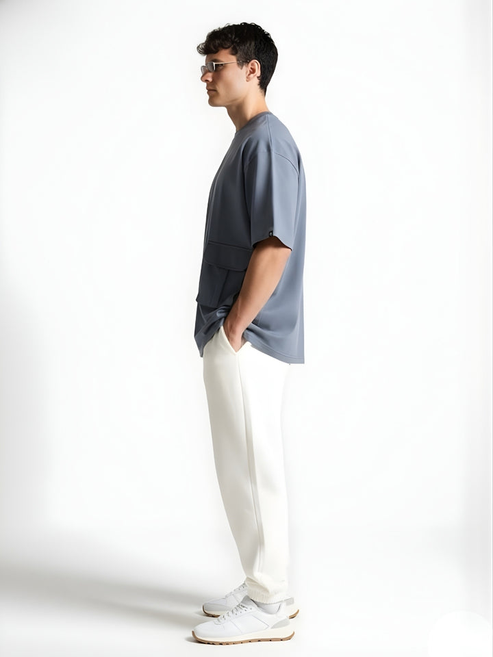 Cargo T-Shirt For Men - Denim Blue