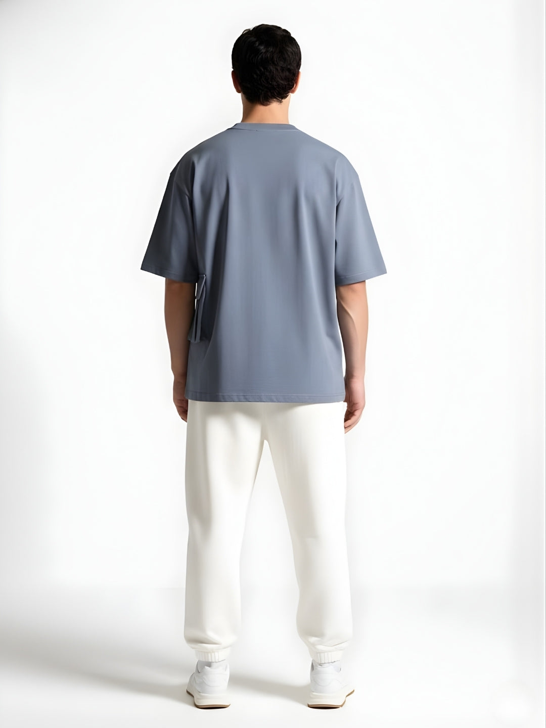 Cargo T-Shirt For Men - Denim Blue
