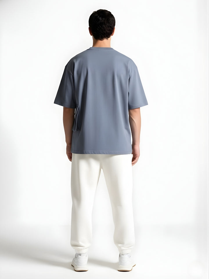 Cargo T-Shirt For Men - Denim Blue