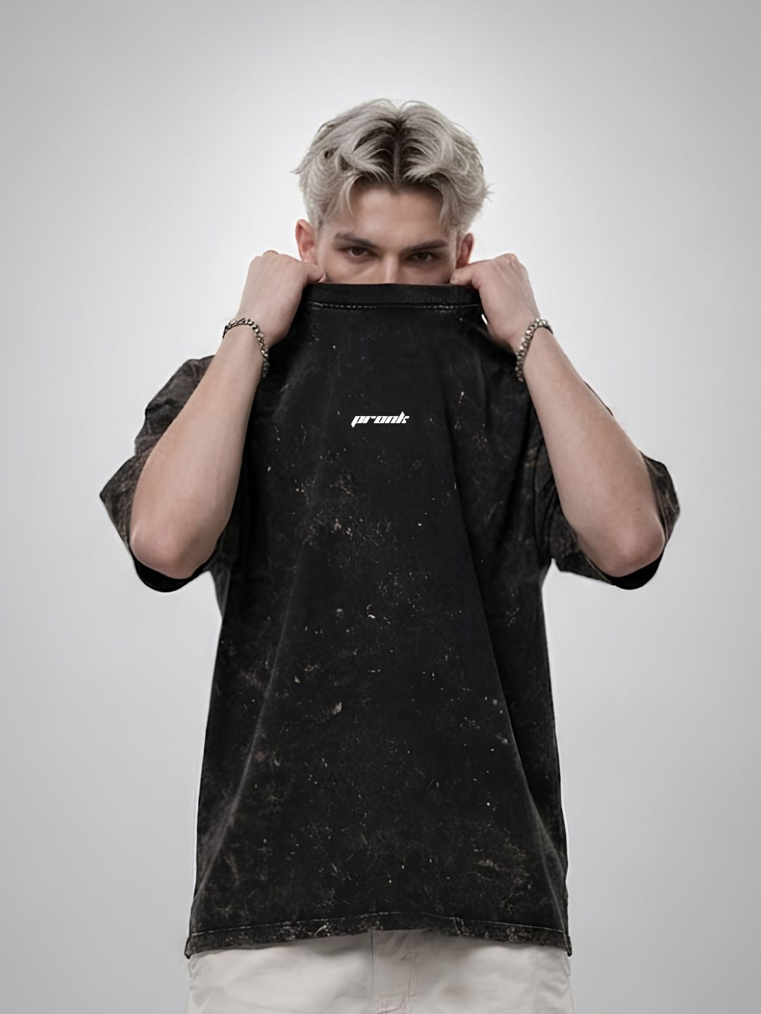 Evolve Men Retro Wash Printed Oversized T-Shirt