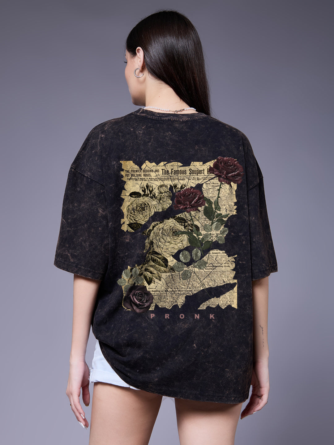 FADED DREAMS Women Retro Wash Oversized T-Shirt