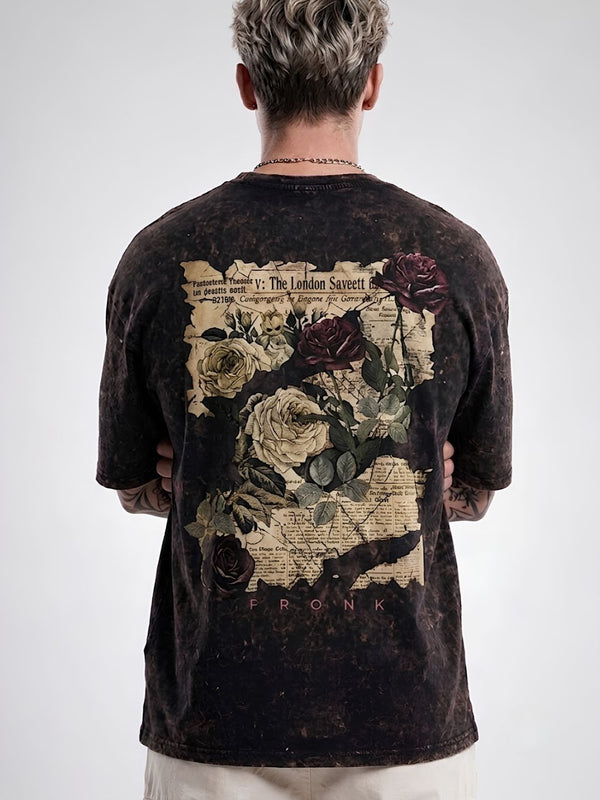 FADED DREAMS Men Retro Wash Oversized T-Shirt
