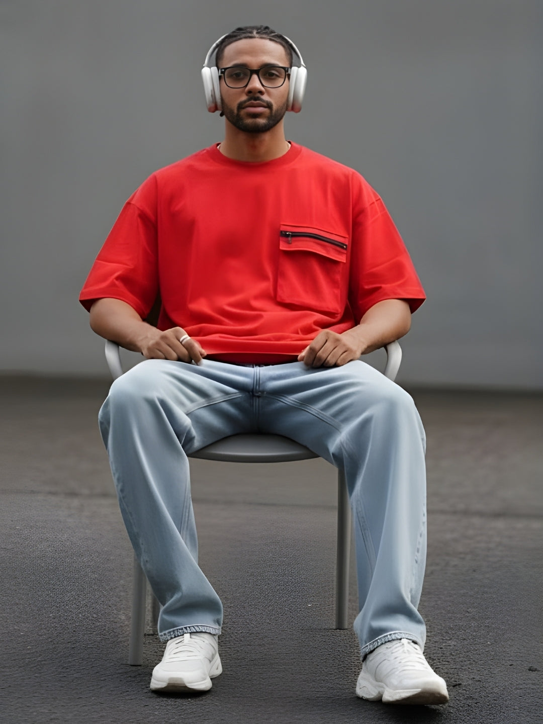 Cargo T-Shirt For Men - Candy Red