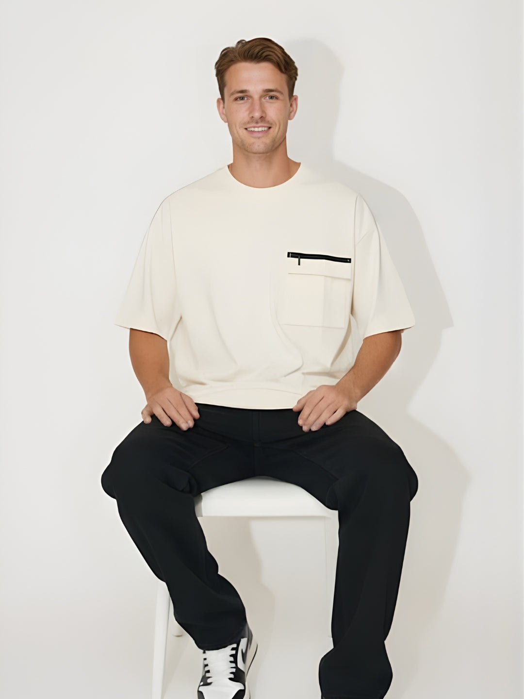 Cargo T-Shirt For Men - Off White