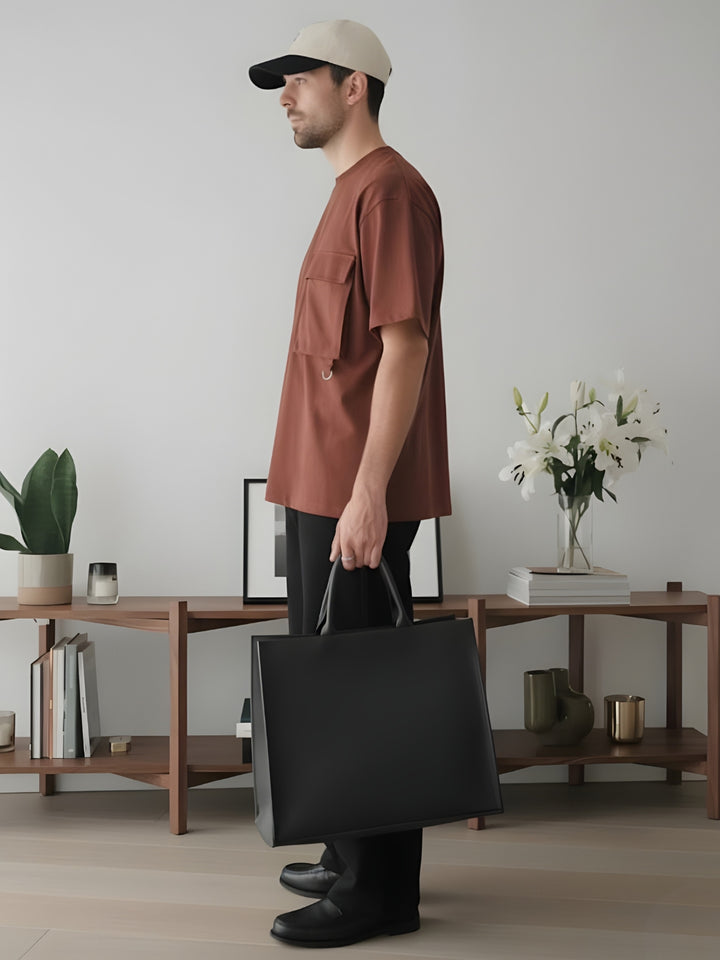 Cargo T-Shirt For Men -Cocoa