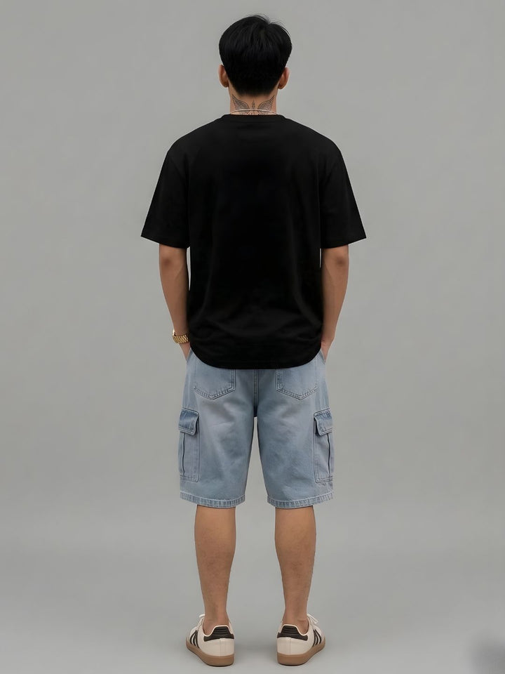 Cargo T-Shirt For Men -Black