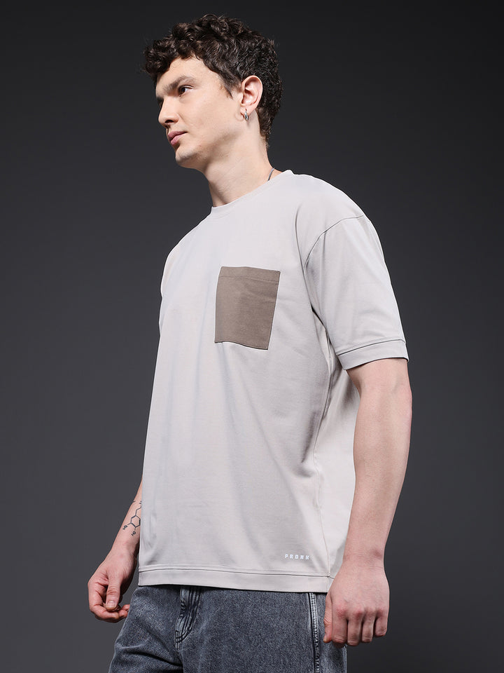 Hamo Men Oversized T-Shirt - Ash Grey