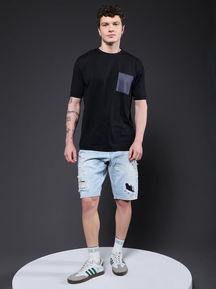 Hamo Men Oversized T-Shirt - Black