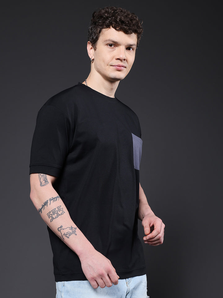 Hamo Men Oversized T-Shirt - Black