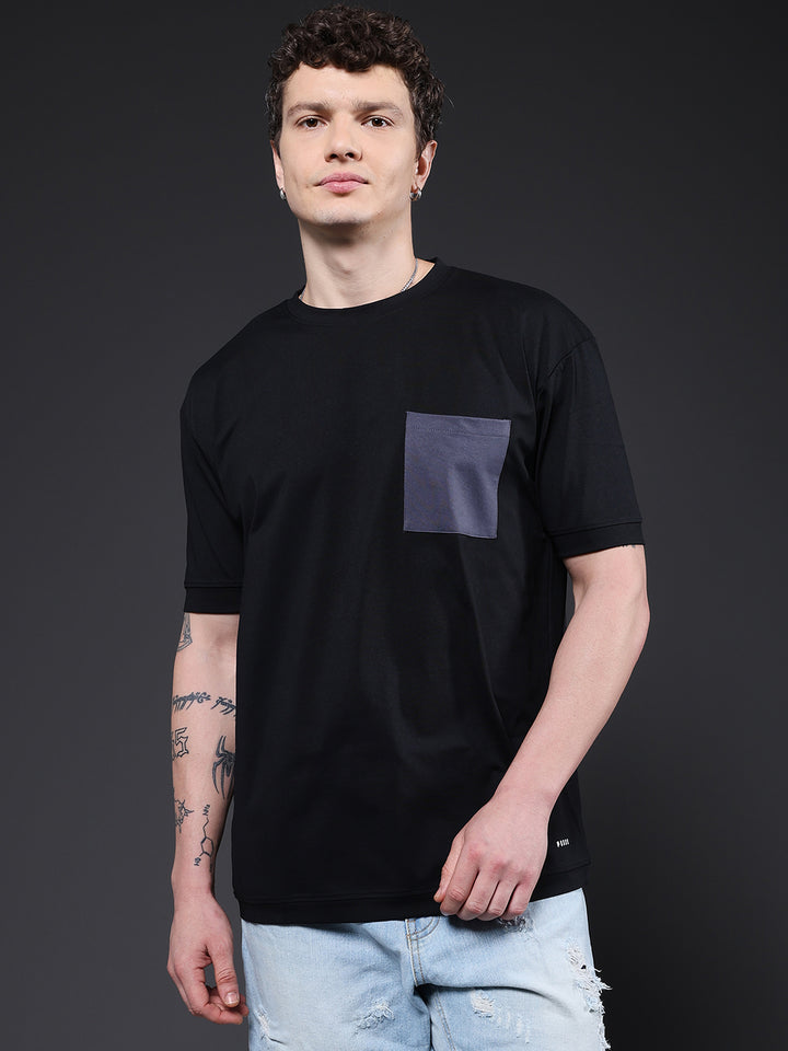 Hamo Men Oversized T-Shirt - Black