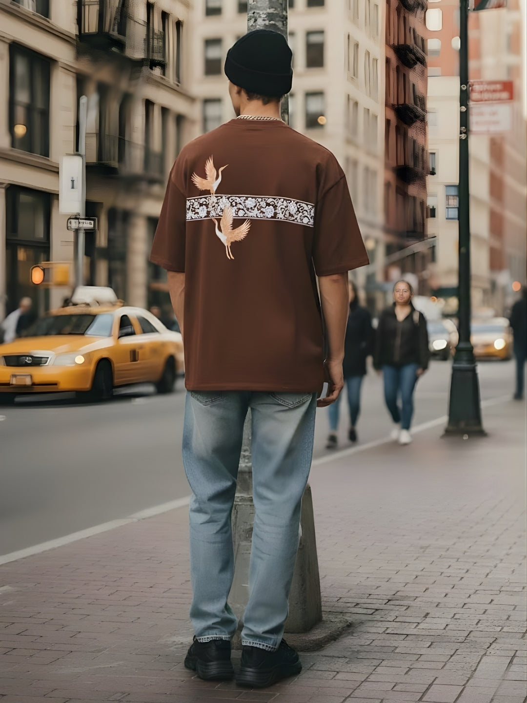 Mandala Roots Puff Printed Men Premium Oversized T-Shirt