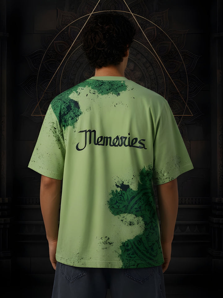 Memories Puff Printed Men Premium Oversized T-Shirt