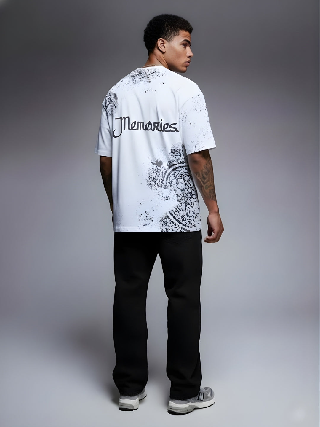 Memories Puff Printed Men Premium Oversized T-Shirt