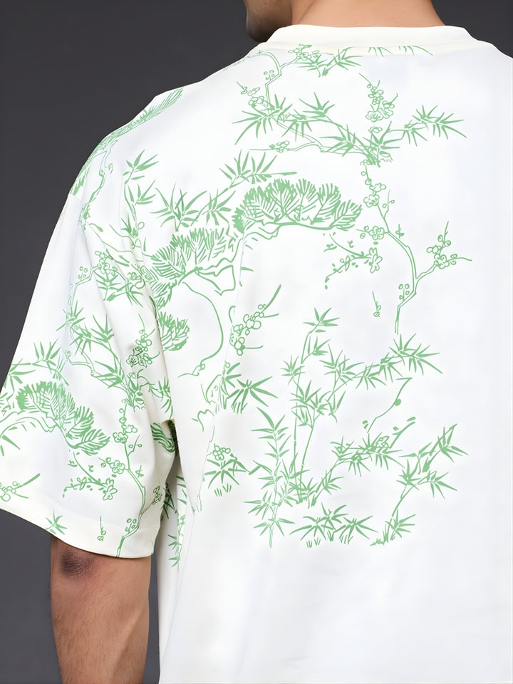 Mandala Roots Puff Printed Men Premium Oversized T-Shirt