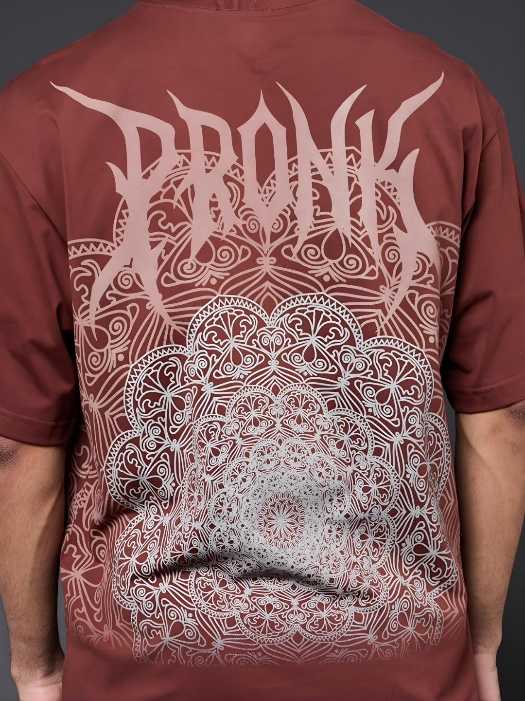 Mandala Roots Puff Printed Men Premium Oversized T-Shirt