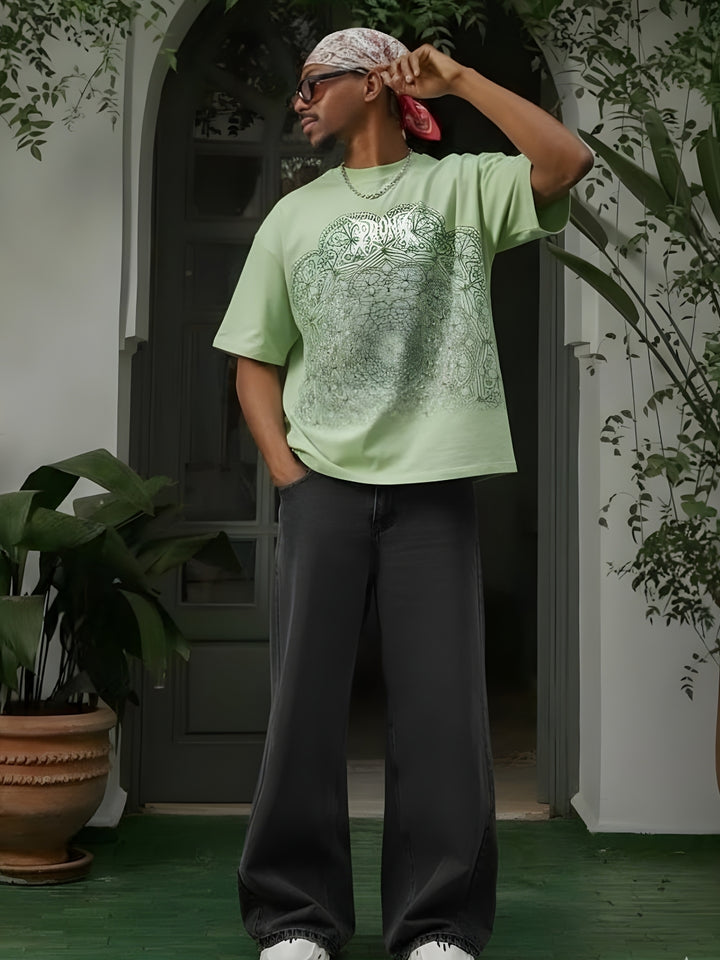 Mandala Roots Men Premium Oversized T-Shirt