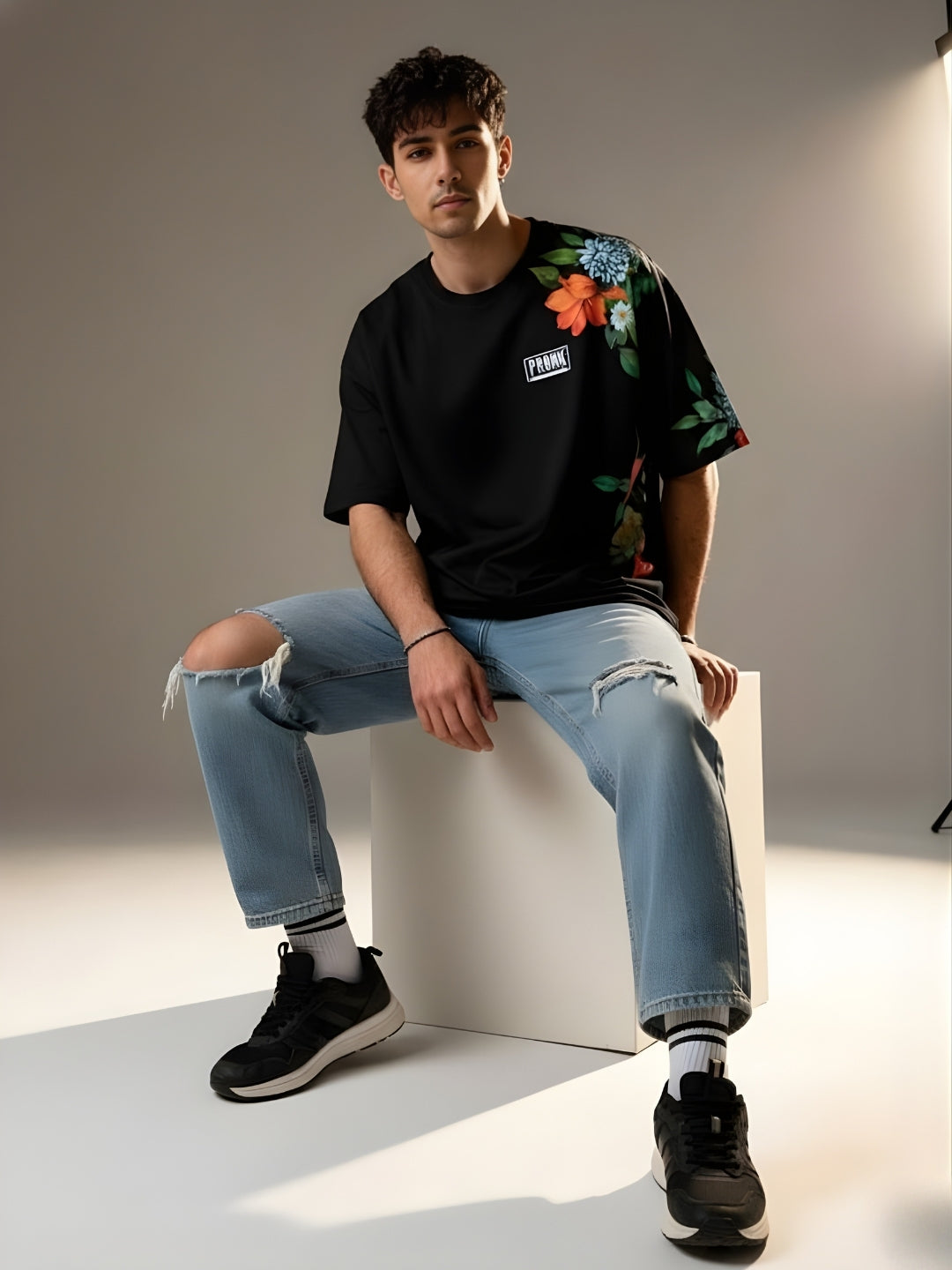 Mandala Roots Men Premium Oversized T-Shirt