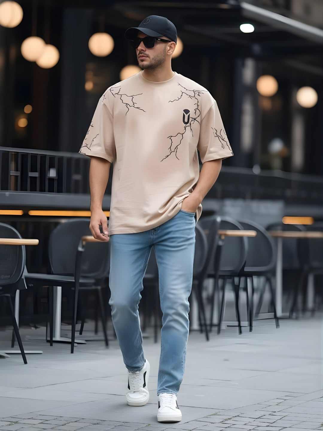 Mandala Roots Men Premium Oversized T-Shirt