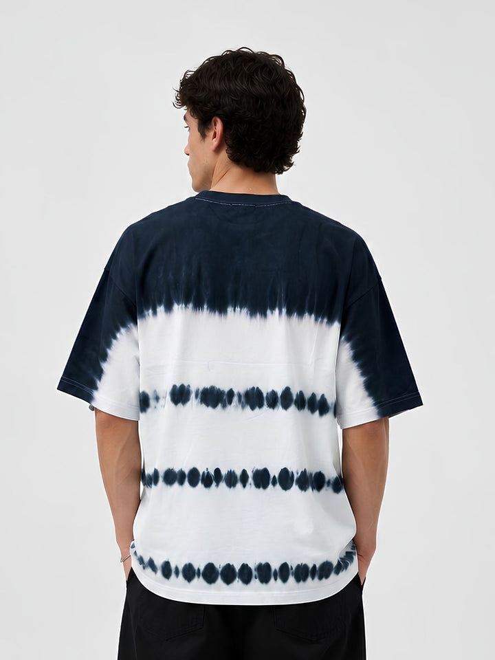 Men Retro Wash Puff Printed Oversized T-Shirt