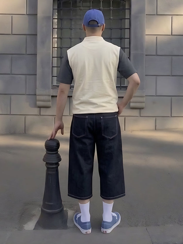 Men Premium Colorblock Relaxed Fit Polo T-Shirt
