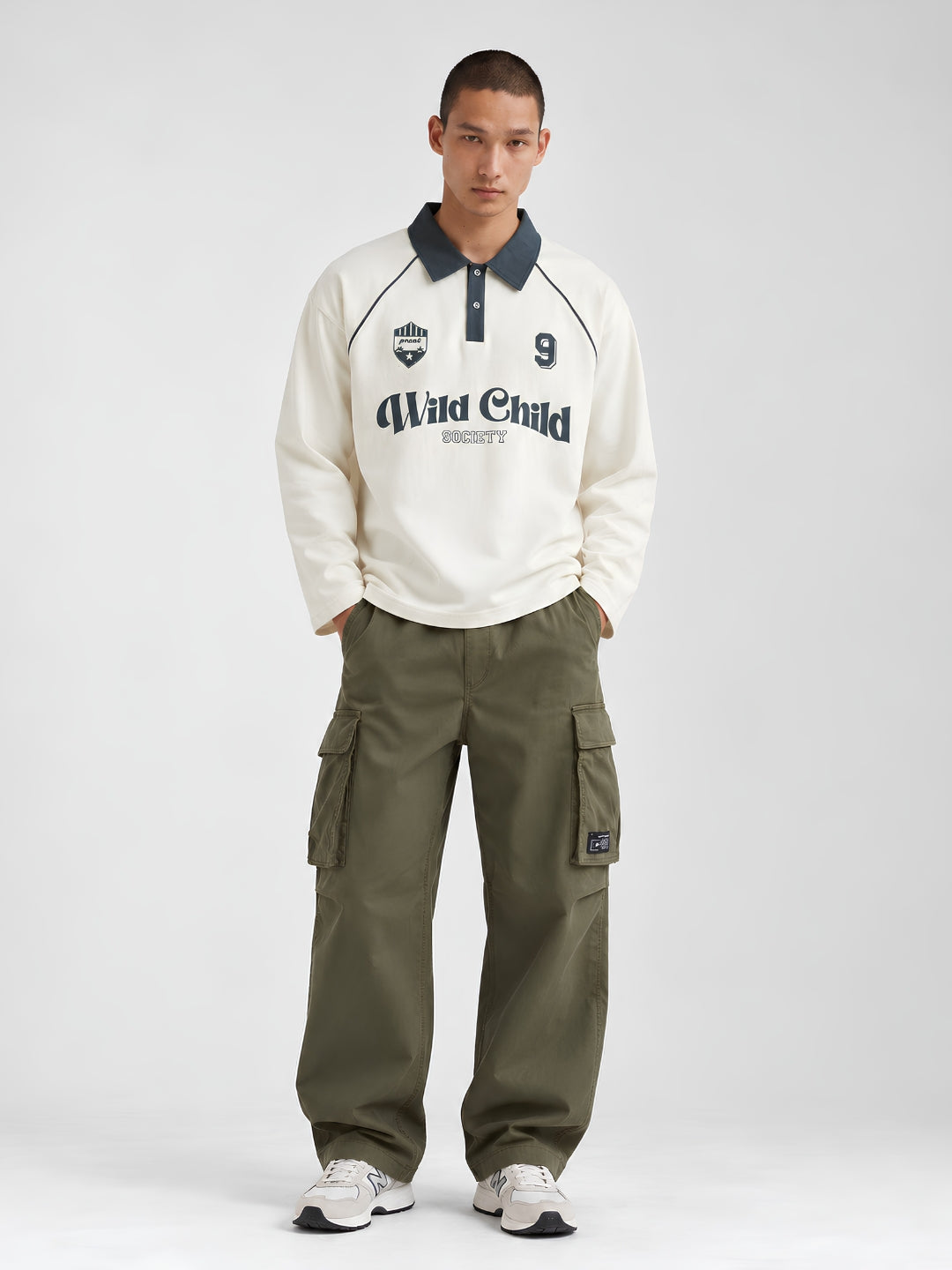 Men Premium Oversized Full Sleeve Polo T-Shirt
