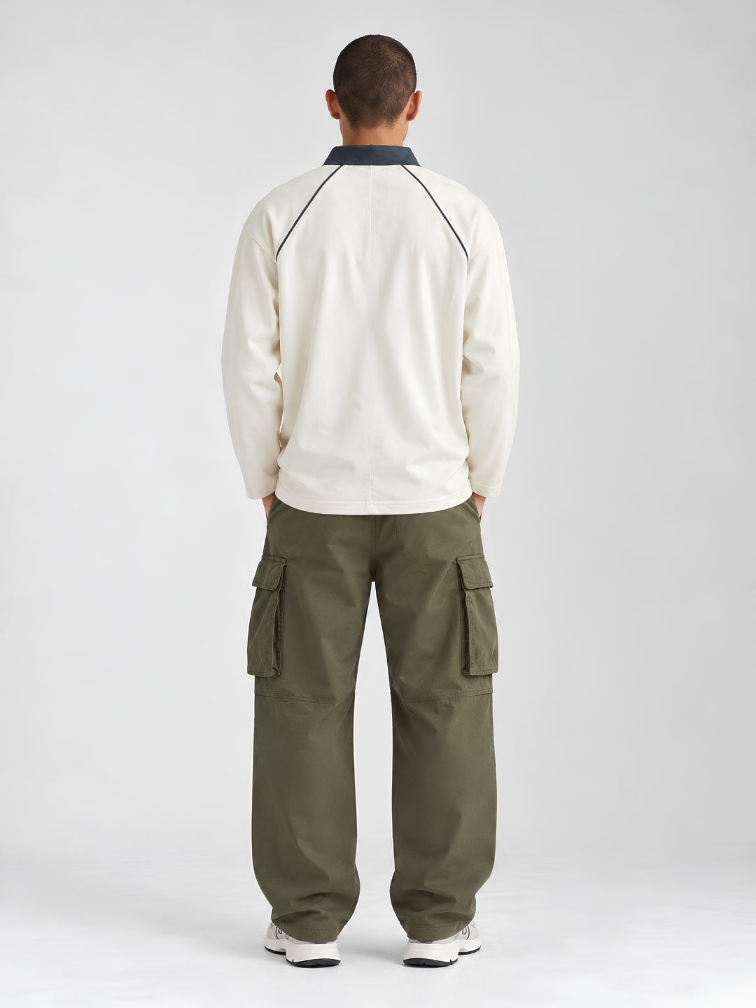 Men Premium Oversized Full Sleeve Polo T-Shirt