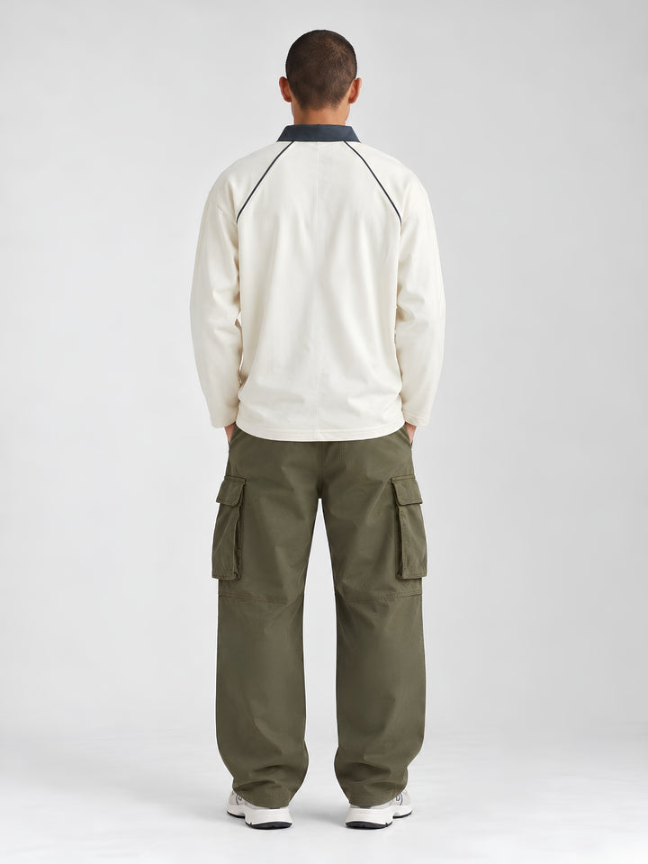 Men Premium Oversized Full Sleeve Polo T-Shirt